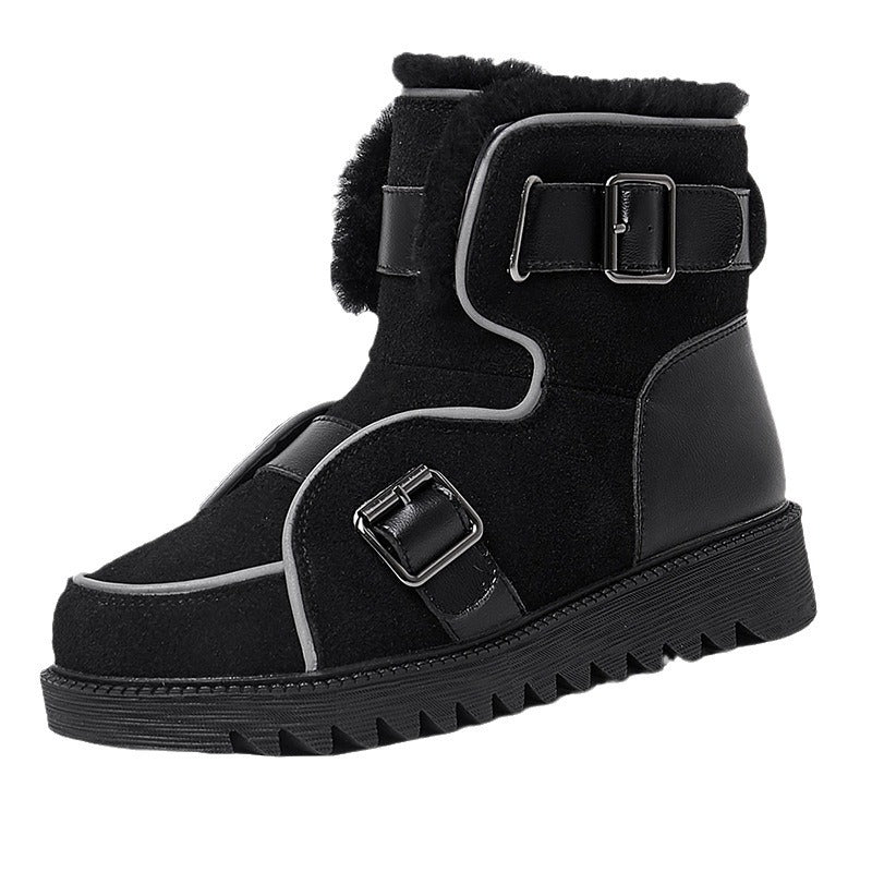 Women's Real Short Winter Warm Martin Fleece-lined Snow Boots