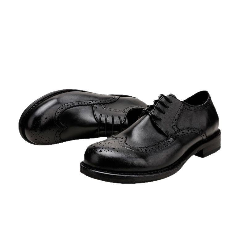 Men's Formal Wear Business Big Head Genuine Leather Shoes