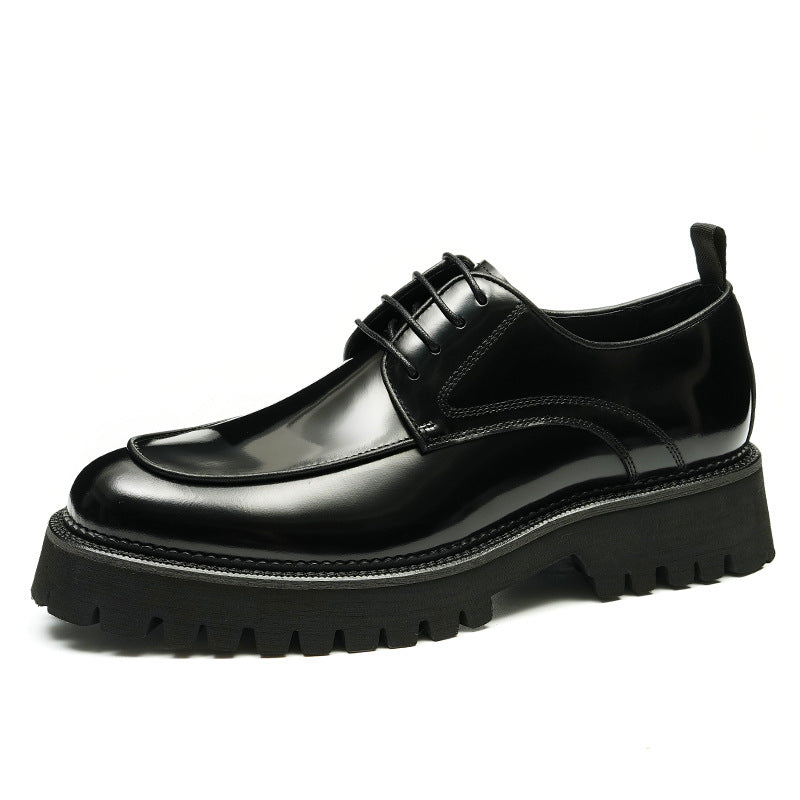 Men's For Big Promotion Genuine Business Platform Leather Shoes