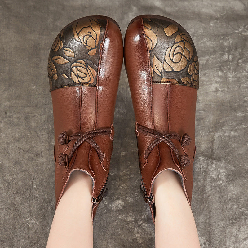 Women's Retro Style Winter Mother Soft Bottom Outdoor With Boots