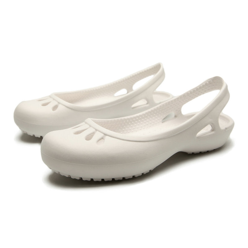 Women's Hospital Nurse White Closed Toe Plus Size Sandals