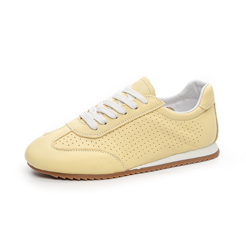 Women's Summer Top Layer Cowhide Comfortable Breathable Women's Casual Shoes