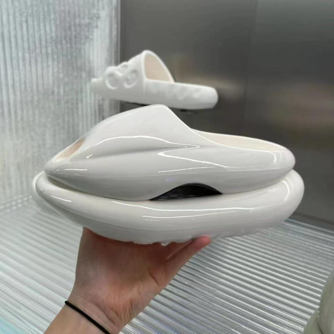 Women's Wu Whale Carbon Bread Platform Outdoor Slippers