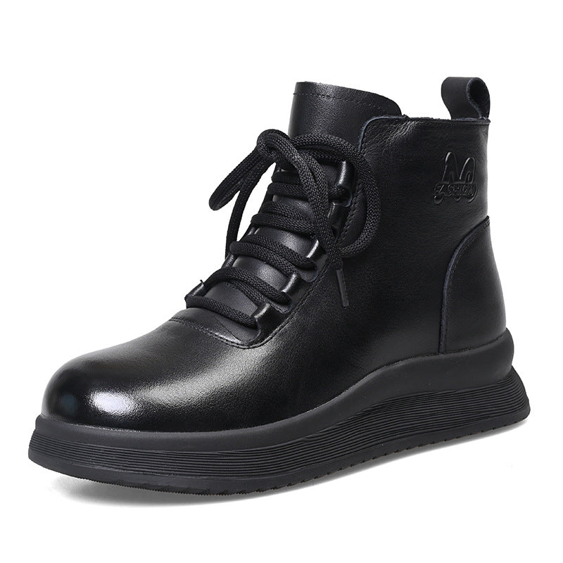 Fur Integrated Short Thick Bottom Fleece-lined Warm Women's Snow Boots
