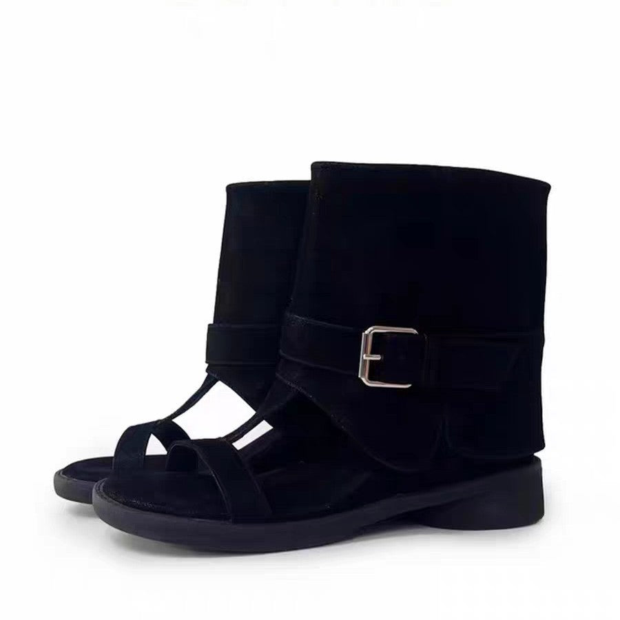 Women's Height Increasing Belt Buckle Summer Retro Minority Roman Sandals
