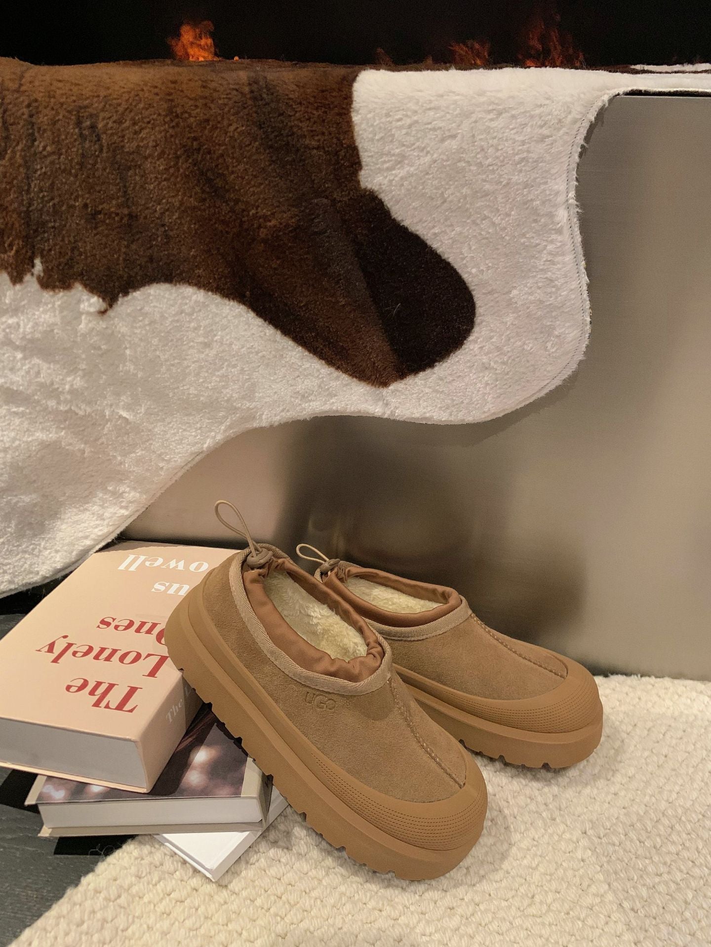 Women's Bottom Fleece-lined Fluffy Korean Style Height Women's Shoes