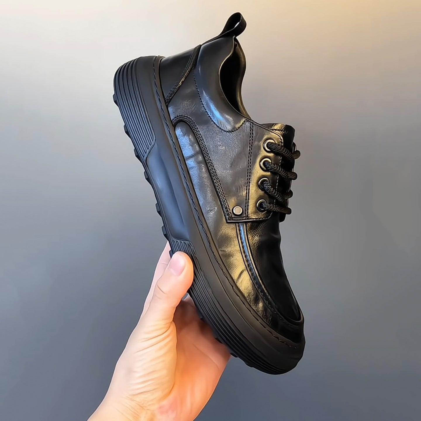 Men's Winter Plus Veet Genuine Autumn Trendy Soft Bottom Business Men's Casual Leather Shoes