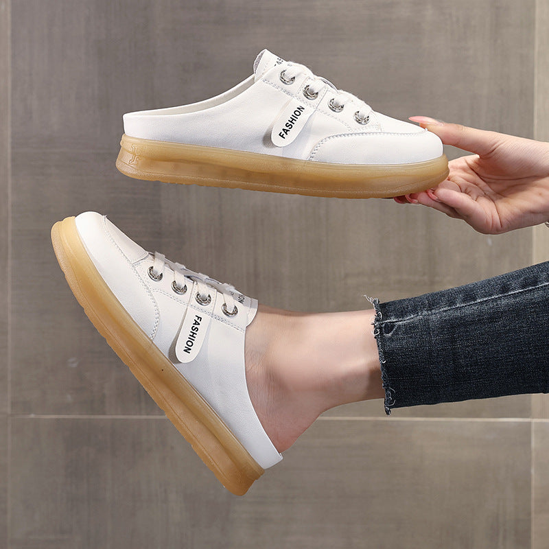 Women's Genuine Outdoor Flat Versatile White Casual Shoes