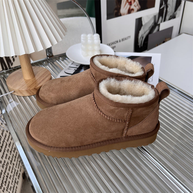 Women's Sheep Fur Integrated Winter Thickening Thermal Snow Boots