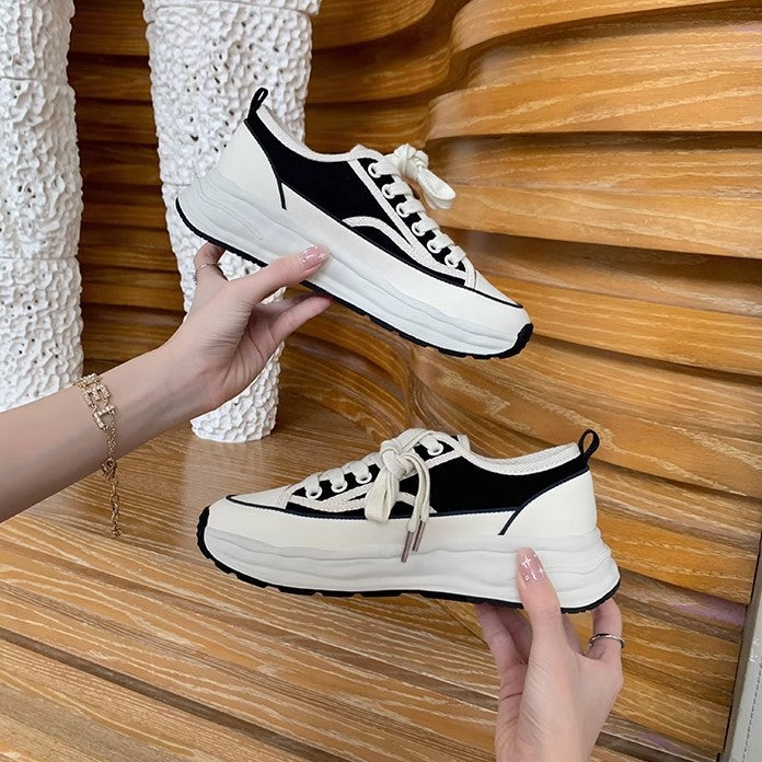 Women's Thick Bottom Muffin Breathable Increased Dissoed Canvas Shoes