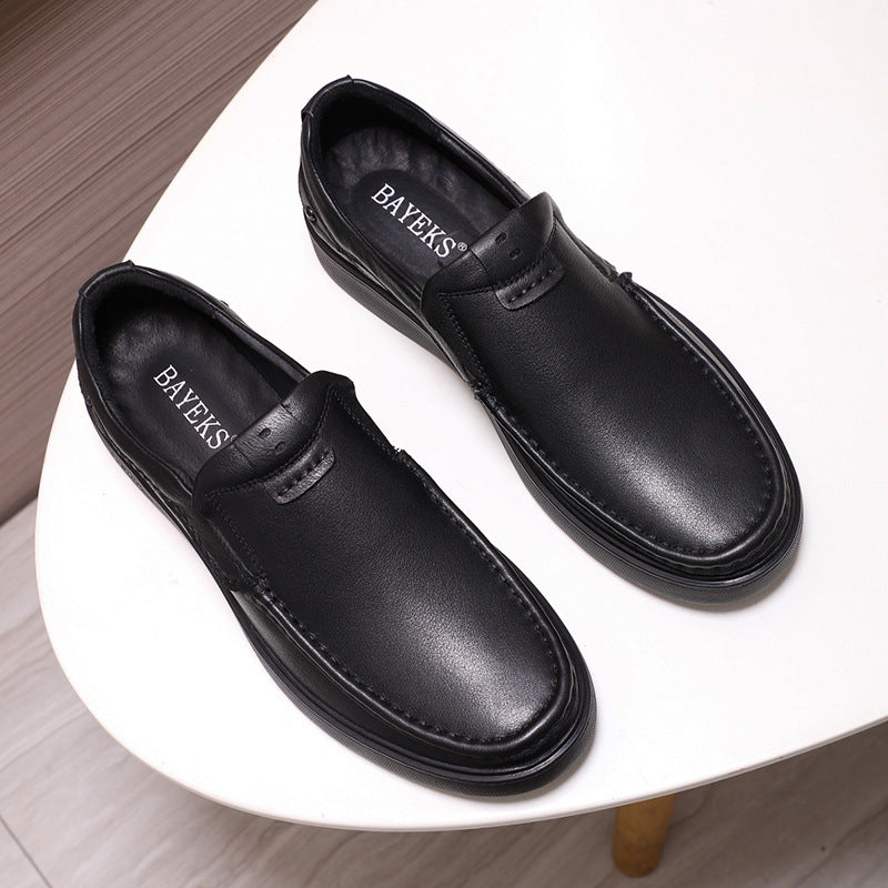 Men's Old Business First Layer Cowhide Breathable Beef Tendon Leather Shoes