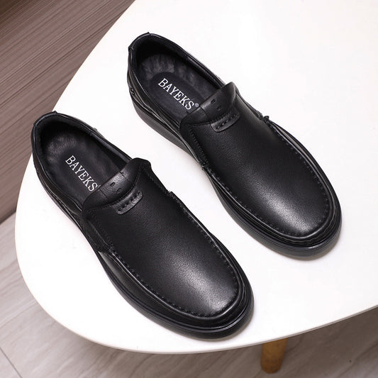 Men's Old Business First Layer Cowhide Breathable Beef Tendon Leather Shoes