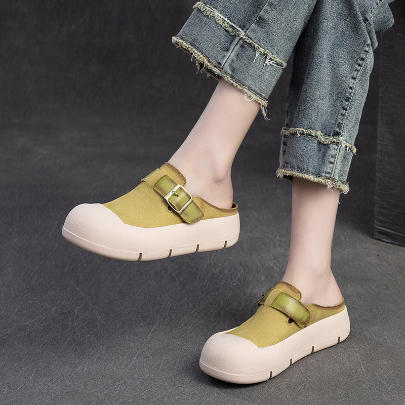 Women's Thick Bottom Toe Cap Minority Fashion Slippers