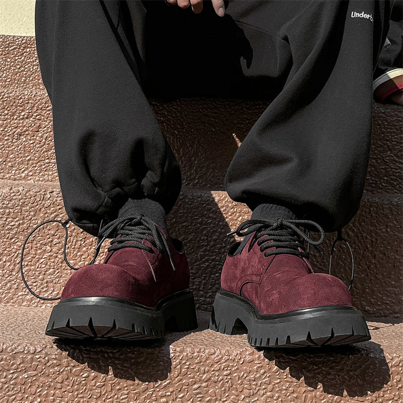 Men's Derby Spring Martin Vintage Thick Bottom Leather Shoes