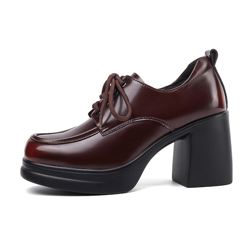 Women's & Men's High Autumn Platform Square Toe Pumps Women's Shoes