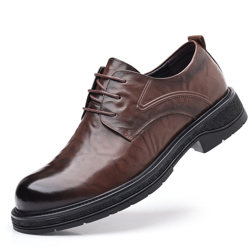 Men's Toe Fashion Genuine Business Formal Wear Leather Shoes