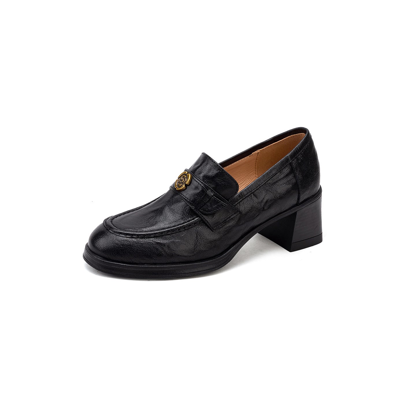 Women's Retro Autumn Genuine Fashion Elegant British Style Small Low-cut Leather Shoes