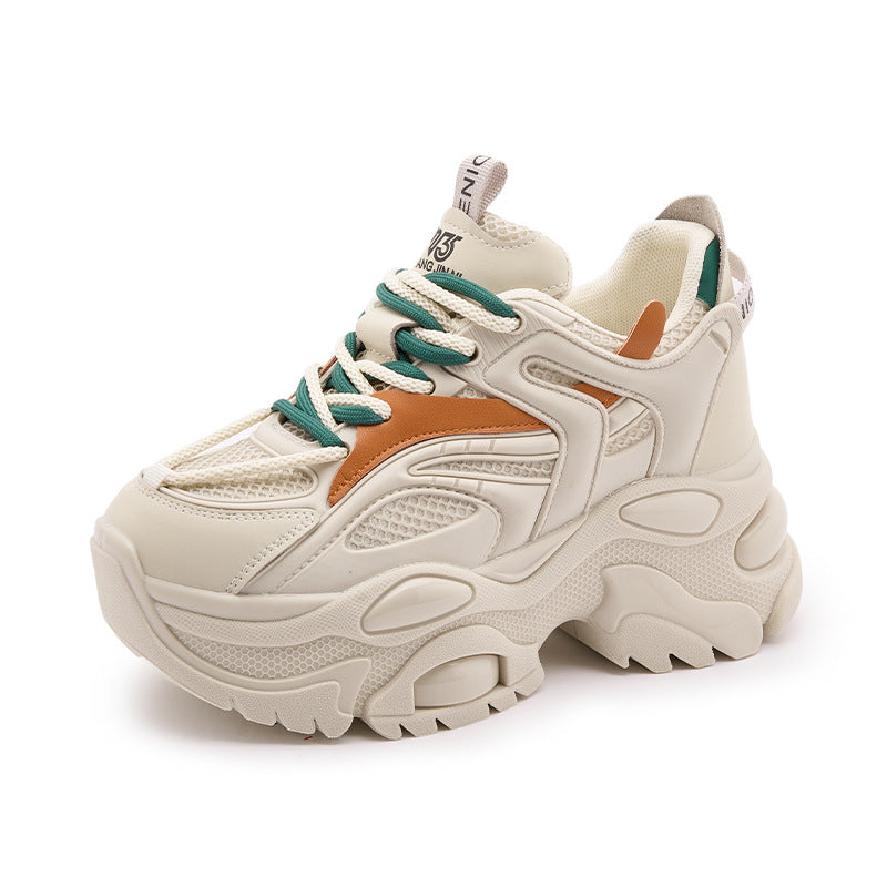 Women's Platform Dad Spring Breathable Sports Height Sneakers