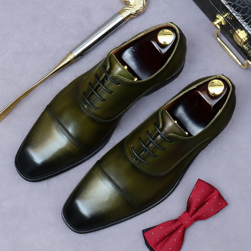Men's Big Promotion First Layer Calf Joint Oxford Leather Shoes