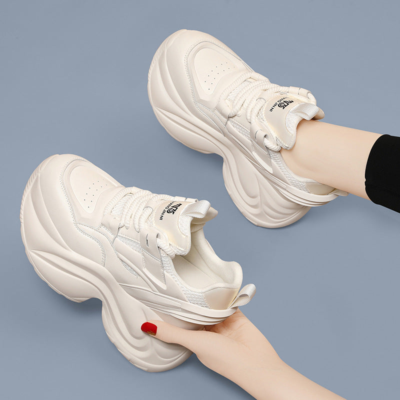 Women's Platform Dad Height Increasing Insole Portable Sneakers