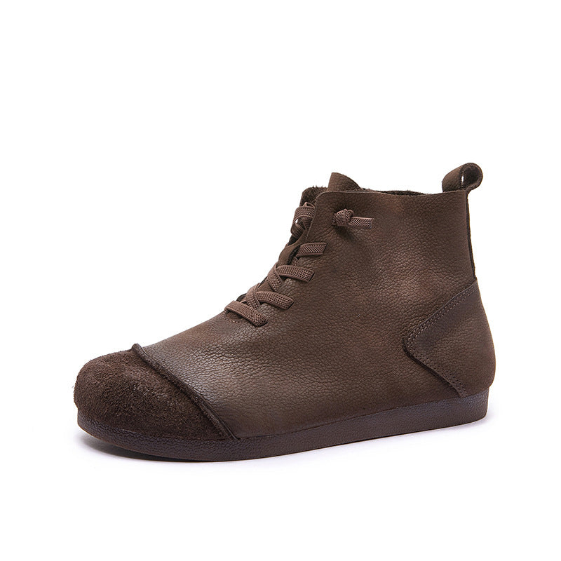 Women's Soft Bottom Joint Name Handmade Retro Women's Leather Boots