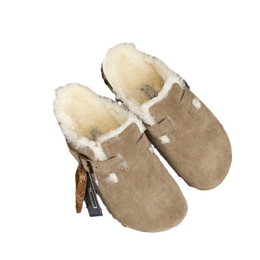 Women's & Men's Mulberry Slope Fur Integrated Fluffy Outer Wear Women's Shoes