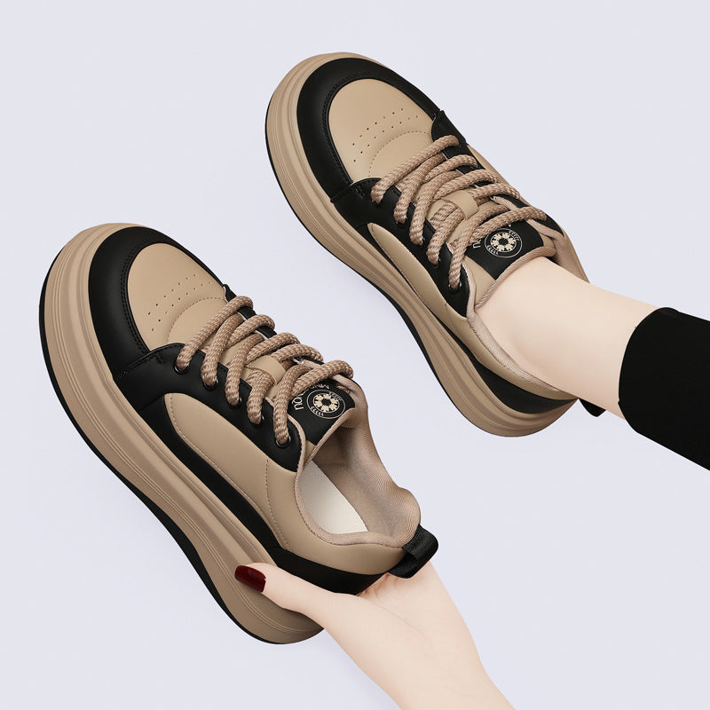 Women's Retro Platform Height Increasing Dissoed Versatile Casual Shoes