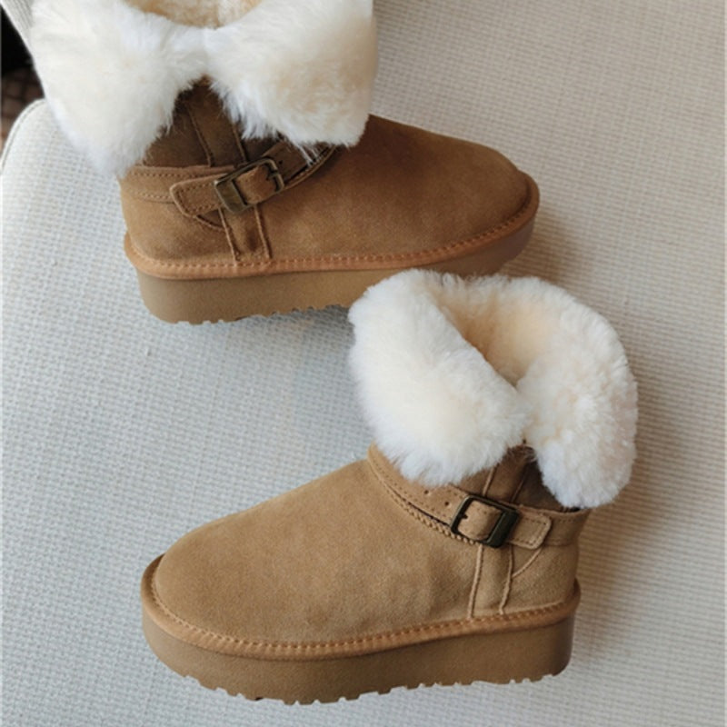 Women's Winter Thick Bottom Knight 2 Belt Buckle Veet Snow Boots