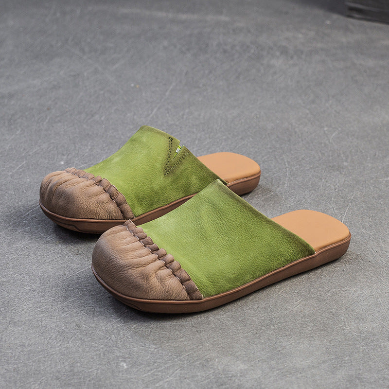 Women's Color Matching Flat Toe Box Outdoor Sandals