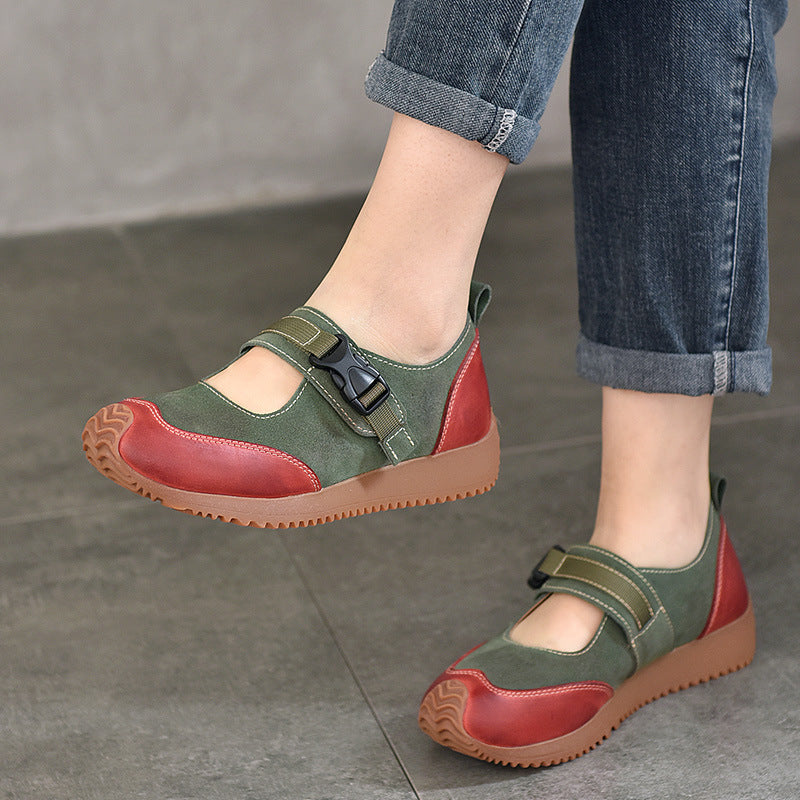 Women's & Men's Price Flat Low-cut Genuine Color Matching Casual Shoes