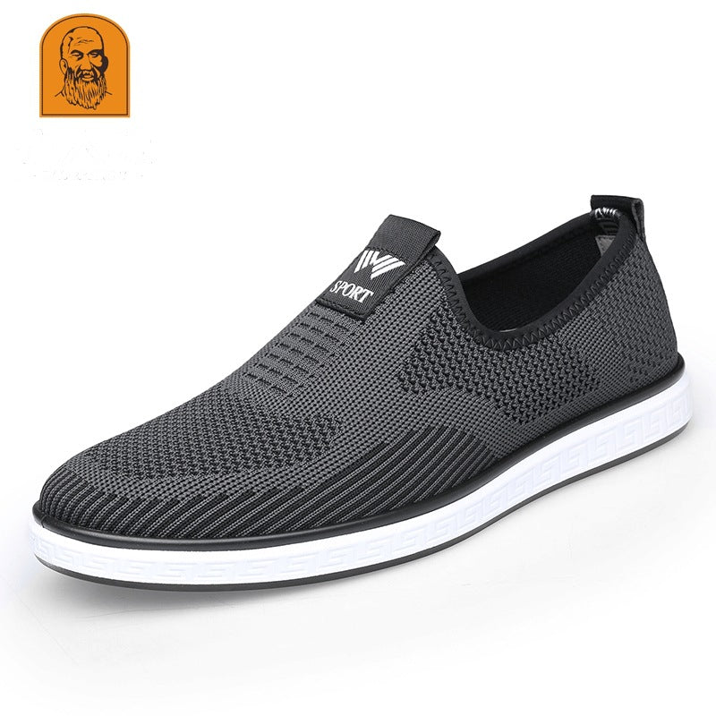 Men's Old Breathable Mesh Surface Sports Flying Casual Shoes