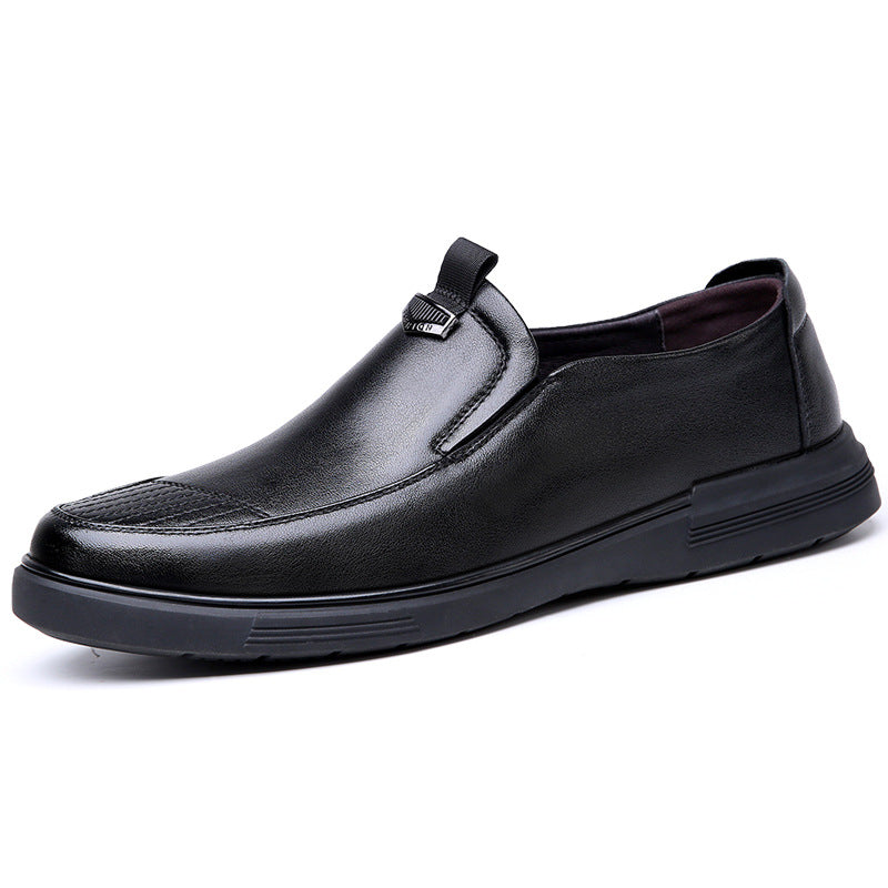 Men's First Layer Kraft Soft Surface Bottom Slip Leather Shoes