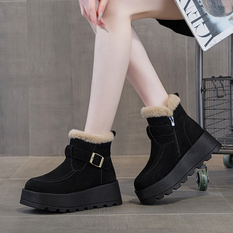 Women's Presale Genuine Cotton Winter Fleece-lined Retro Casual Shoes