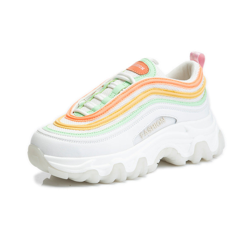 Women's Film Bottom Dad Spring Thick Heightened Sneakers