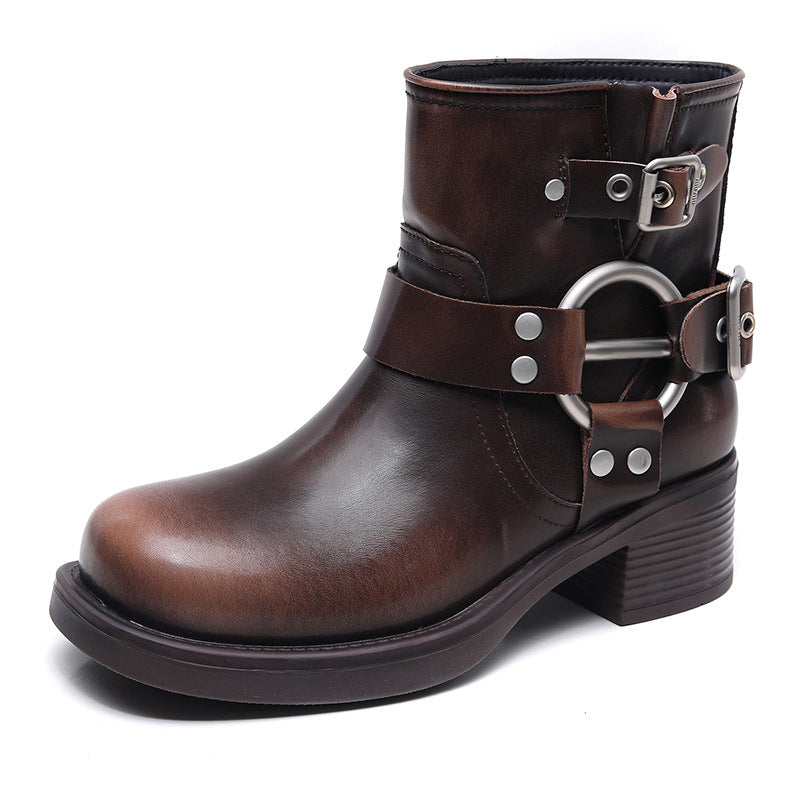 Women's Xu Short British Fashion Martin Women's Leather Boots
