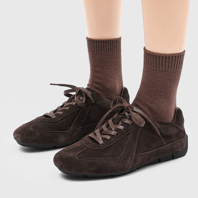 Women's & Men's Winter Training Sports Versatile Brown Men's Casual Leather Shoes