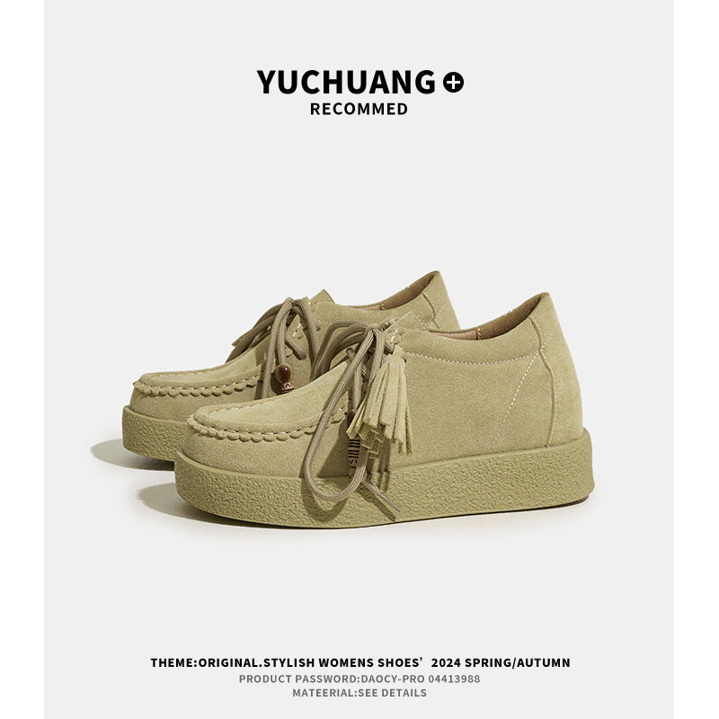 Thick Bottom Kangaroo Autumn Retro Fashion Female Sneakers
