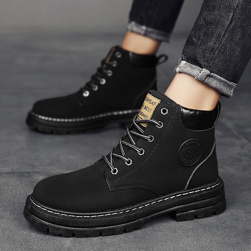 Men's Martin Spring Waterproof Fashion Labor Protection Sneakers