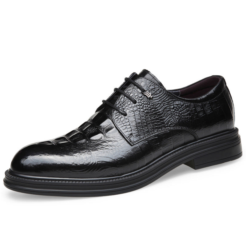Men's Style Small Size Black Pointed Plus Men's Shoes