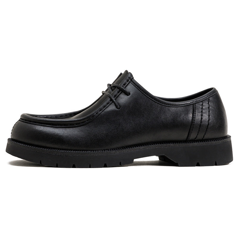 Men's American Retro Moccasin Kangaroo British Black Round Boots