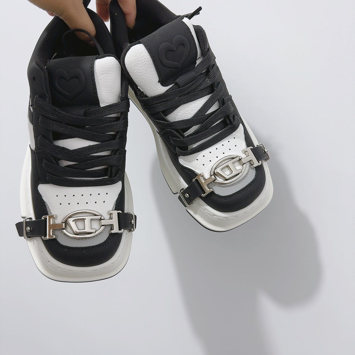 Men's Low Top Korean Fashion Spring Square Sneakers