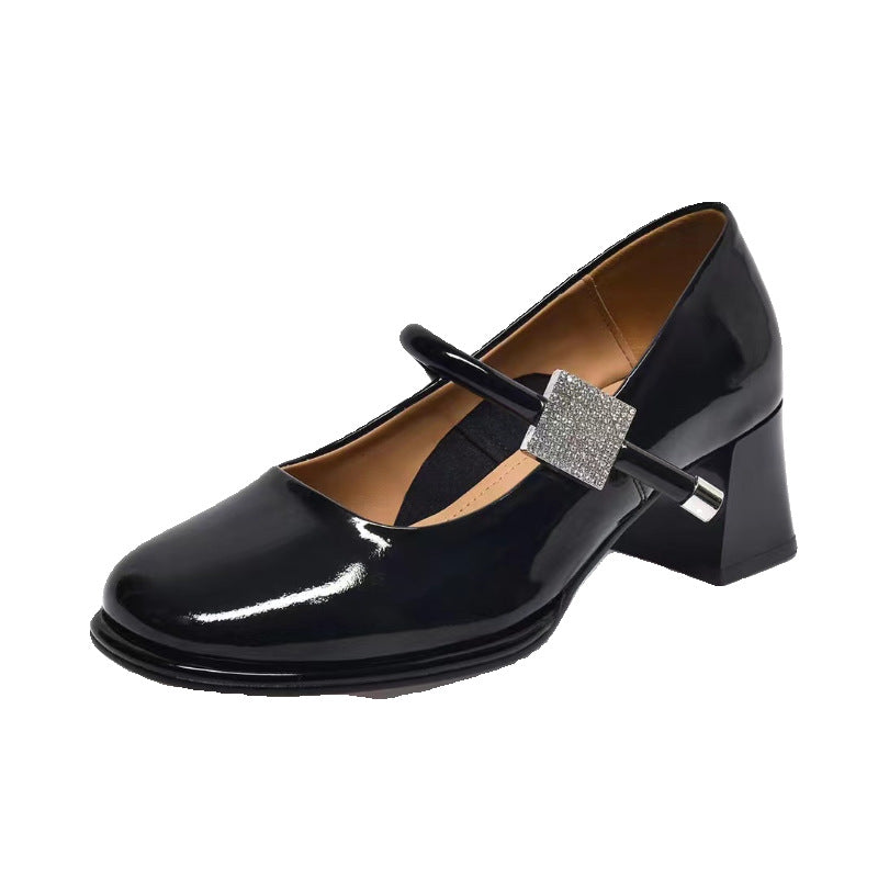 Women's Square Toe Mary Jane Spring Korean High Temperament Wild Fairy Women's Fashion Shoes