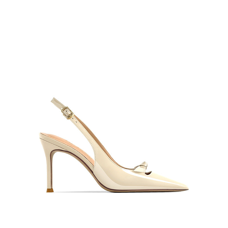 Women's Toe Stiletto Graceful Bow Pointed Back High Heeled Sandals