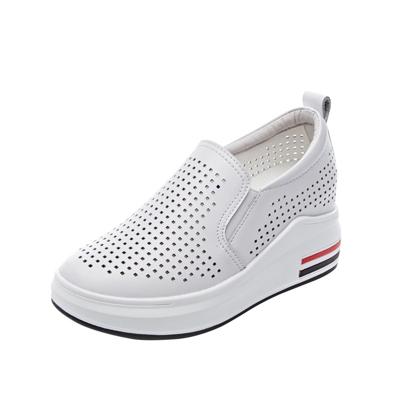 Women's Net Hole Autumn Slip-on Trend Thick Sneakers