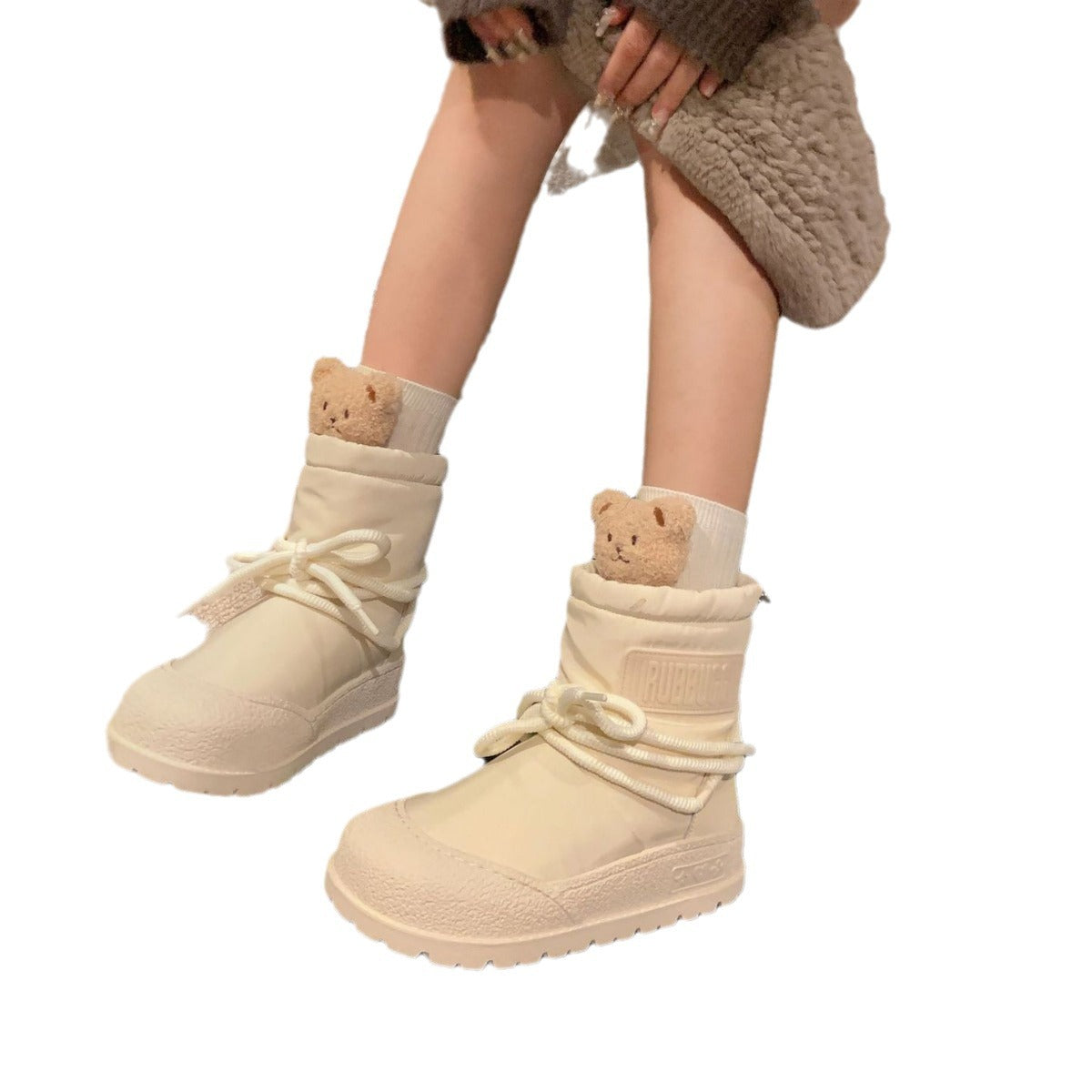 Women's Genuine Platform Warm Fashion Thickening Thermal Snow Boots