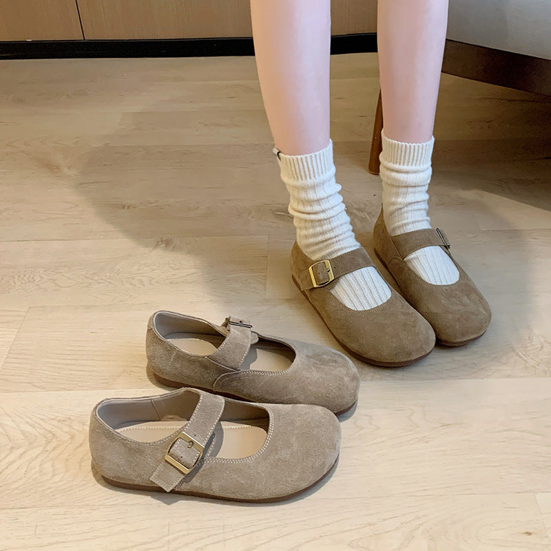 Women's & Men's Toe Frosted Strap Lazy Minority Plus Men's Shoes