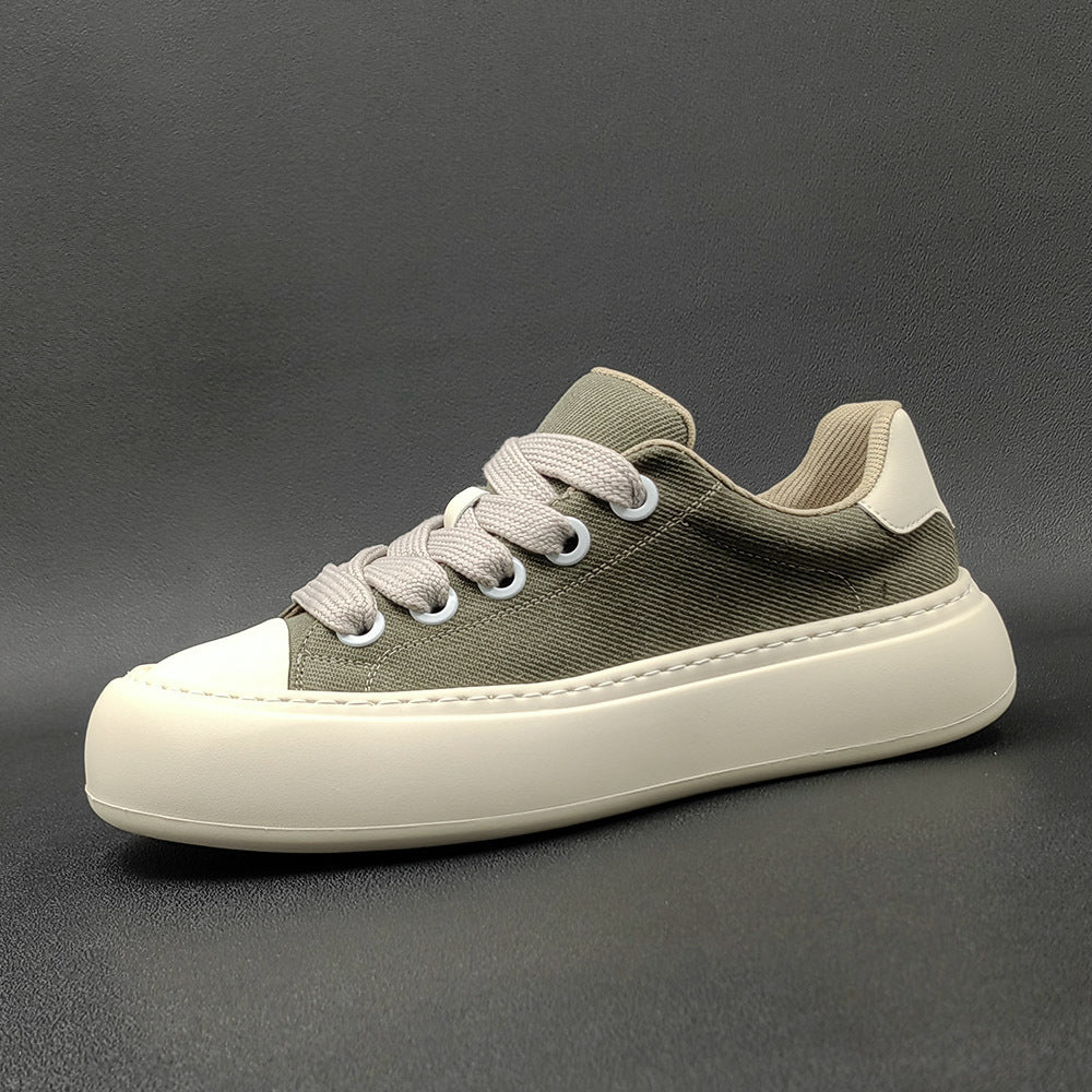 Men's Thick Bottom Breathable Biscuit Shape Board Sneakers