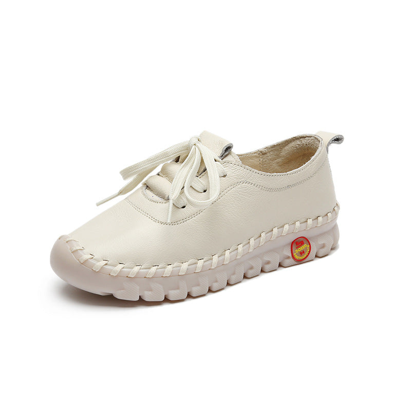 Women's Hole Genuine Comfortable Soft Soled Flats Women's Casual Shoes