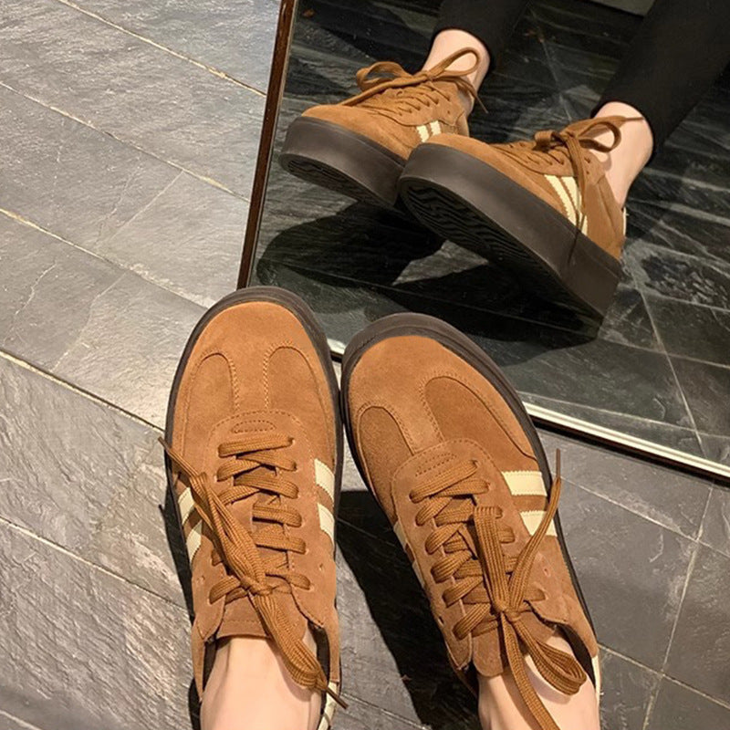 Women's Sole Height Increasing German Training Color Casual Shoes