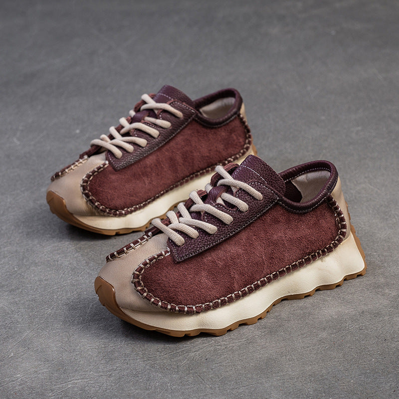 Design Pumps First Layer Cowhide Low Casual Shoes